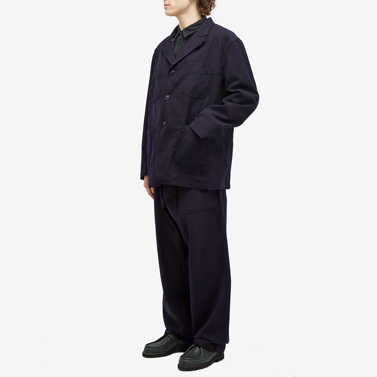 Men's Bedford Jacket in Dark Navy Wool Serge