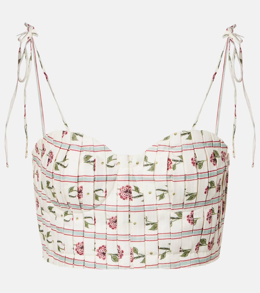 Morgina floral linen top