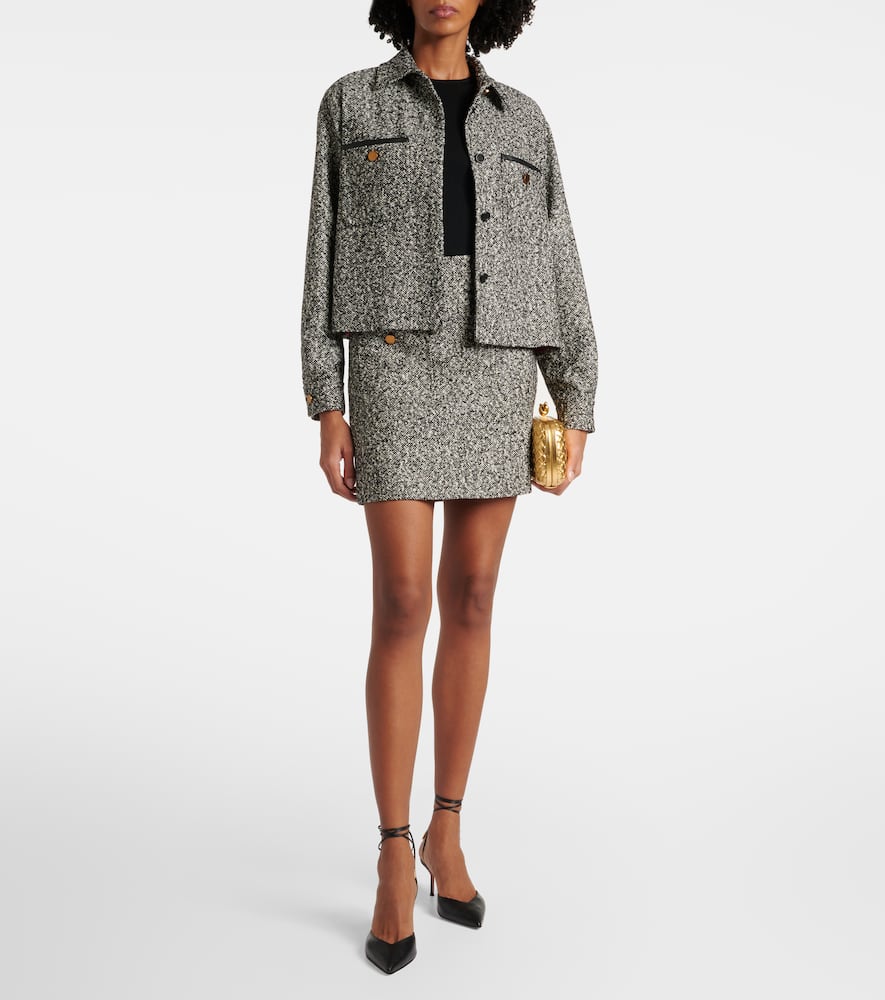 Cosa wool-blend tweed miniskirt