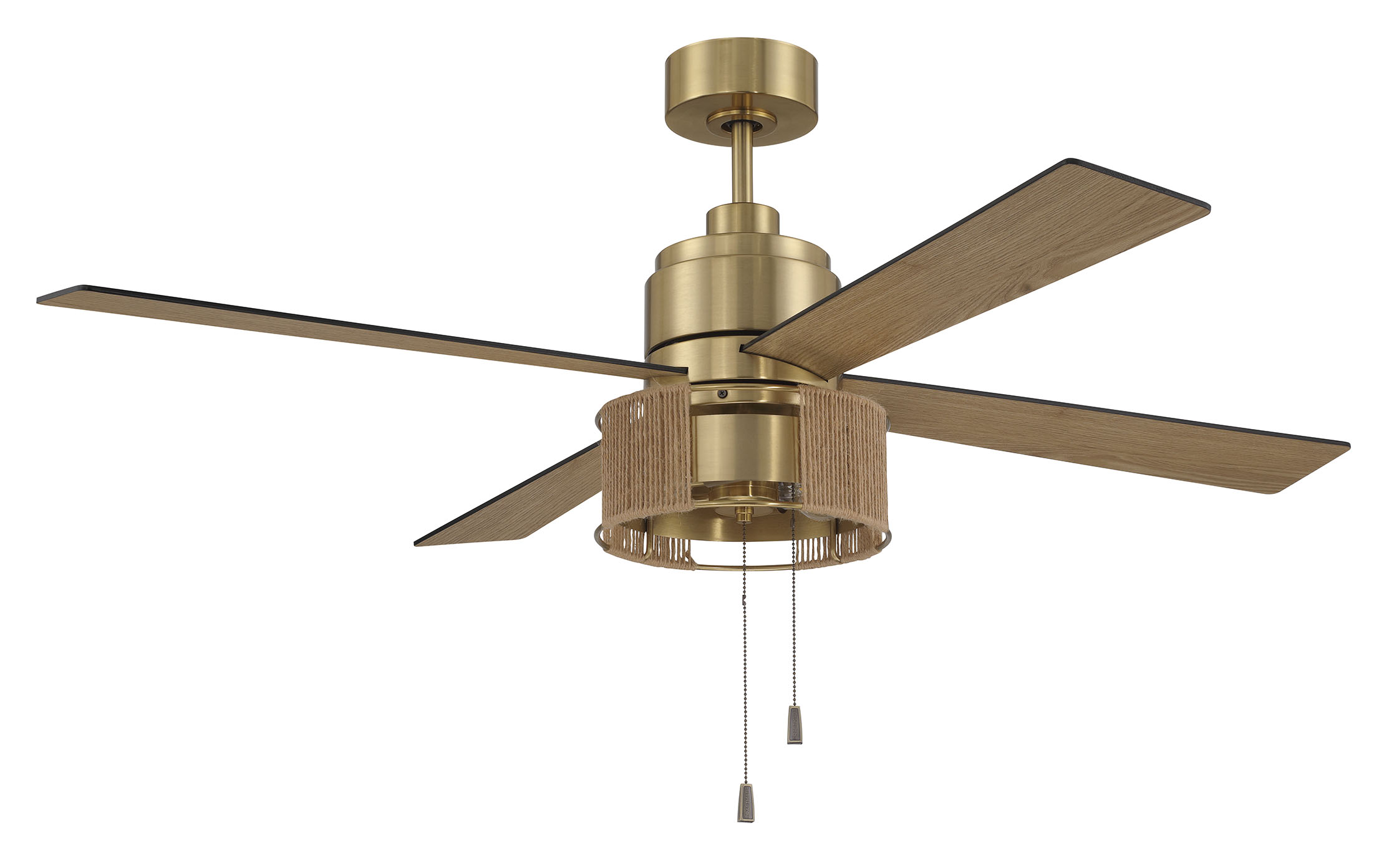 Satin Brass 52" Ceiling Fan from the Kensey Collection
