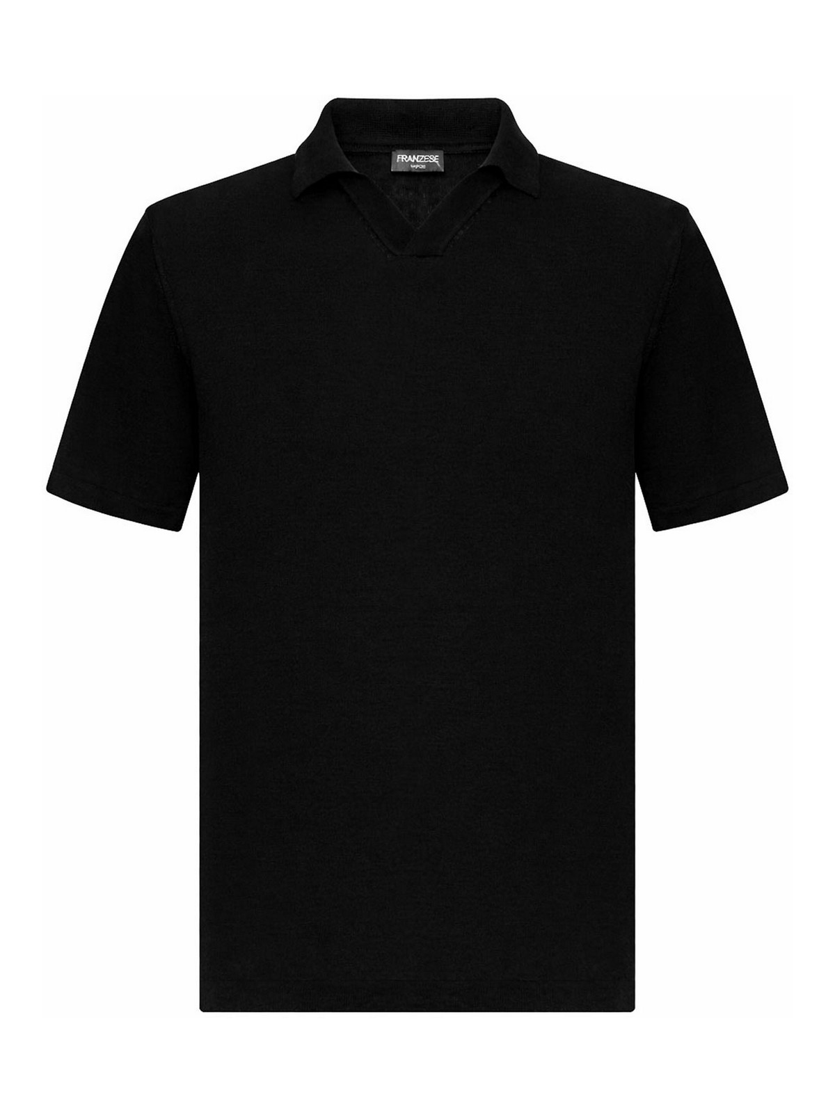 Linen And Cotton Knit Polo Shirt