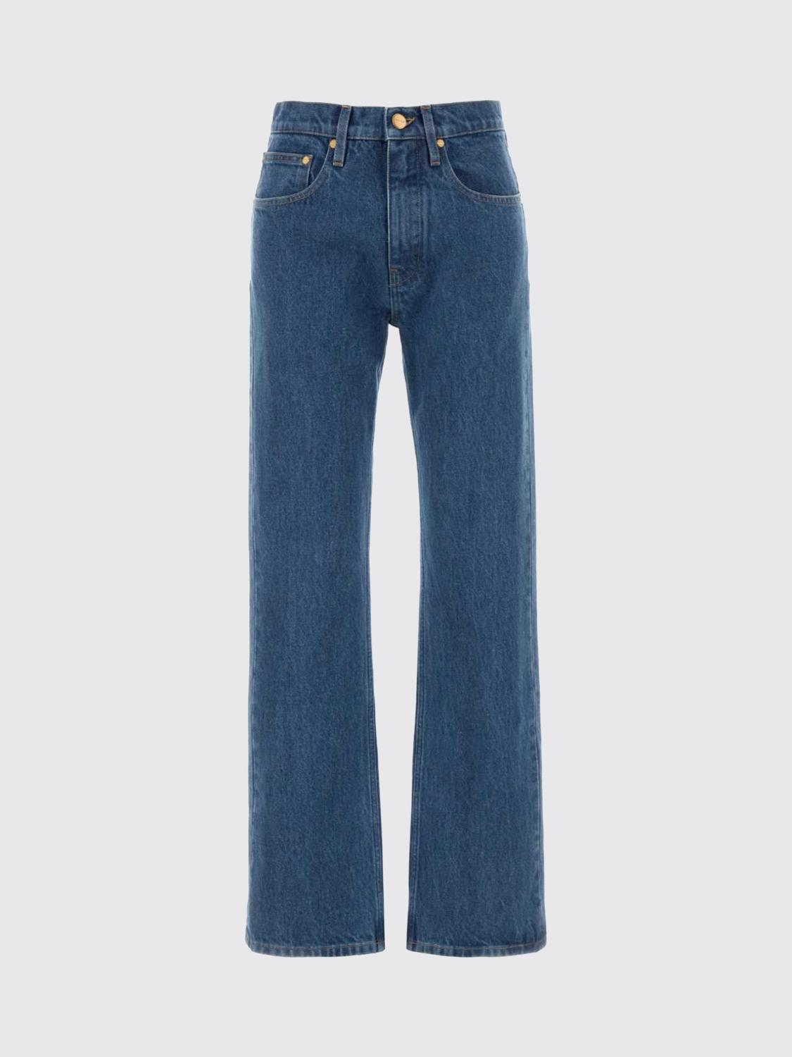 High Rise Straight Jeans in Medium Denim