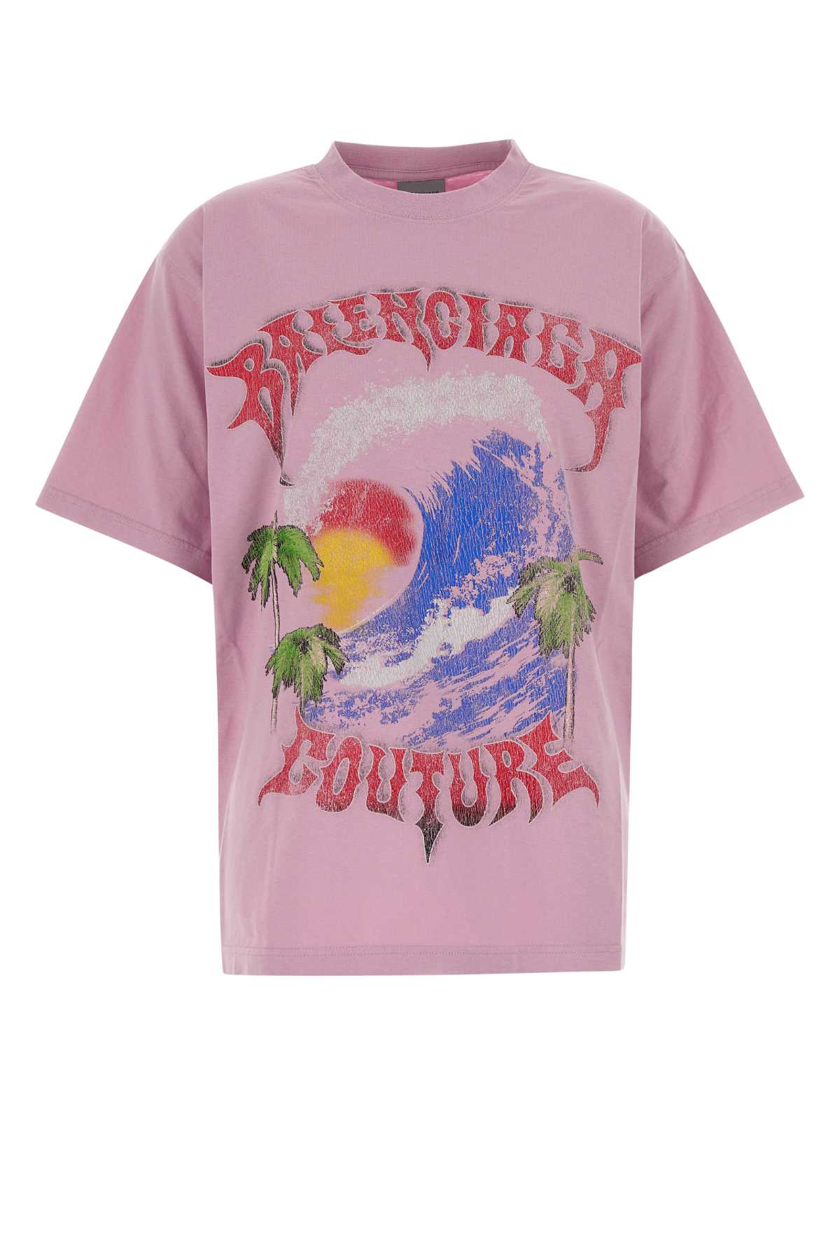 Pink Graphic Crew Neck T-Shirt