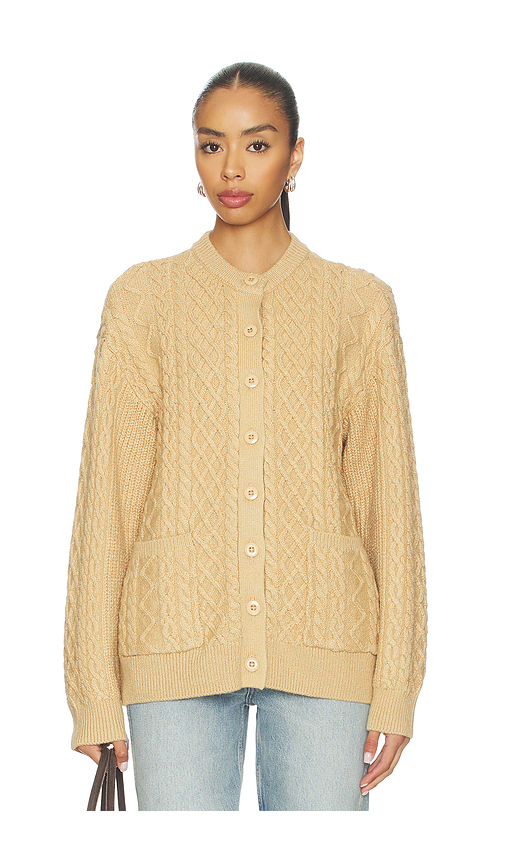Lovers and Friends Barbetta Cable Cardigan in Brown. L. Also in XS, XXS
