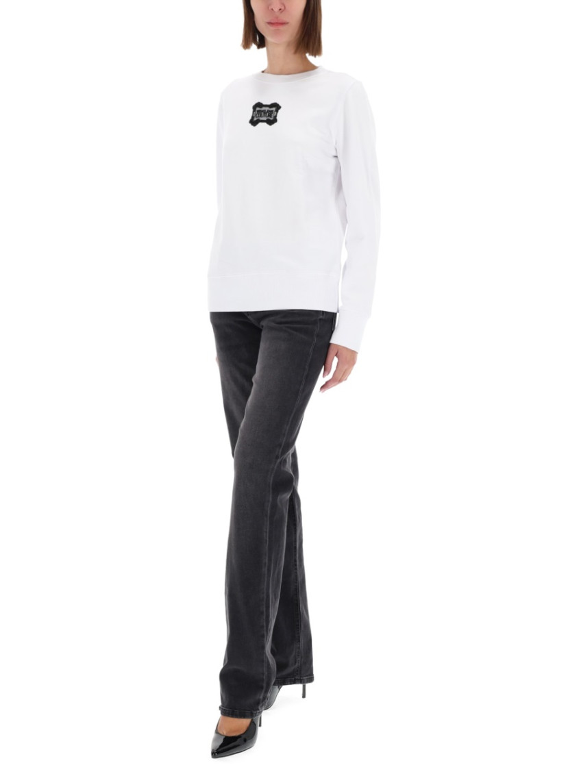 Versace Jeans Couture - ribbed hem long sleeve crew neck knitwear