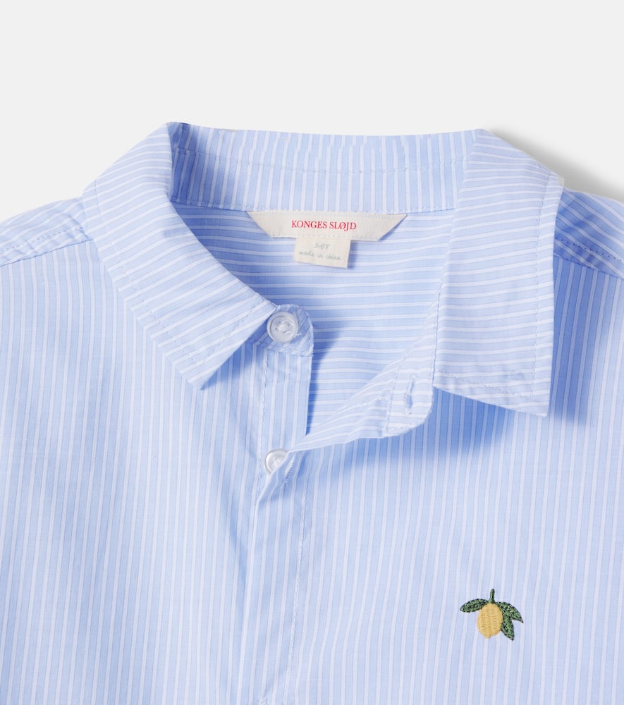 Konges Sløjd Wes striped cotton poplin shirt