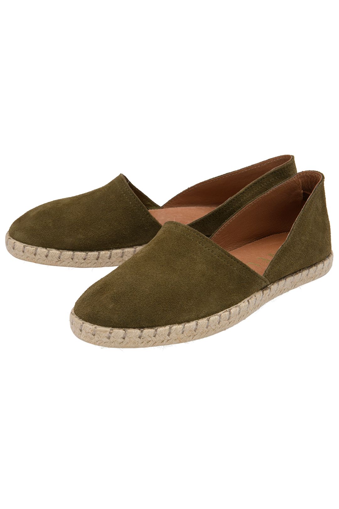 Ravel Khaki Suede 'pressen' Flat Espadrille Shoe