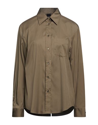 Woman Shirt Khaki Size 4 Cotton, Nylon, Elastane