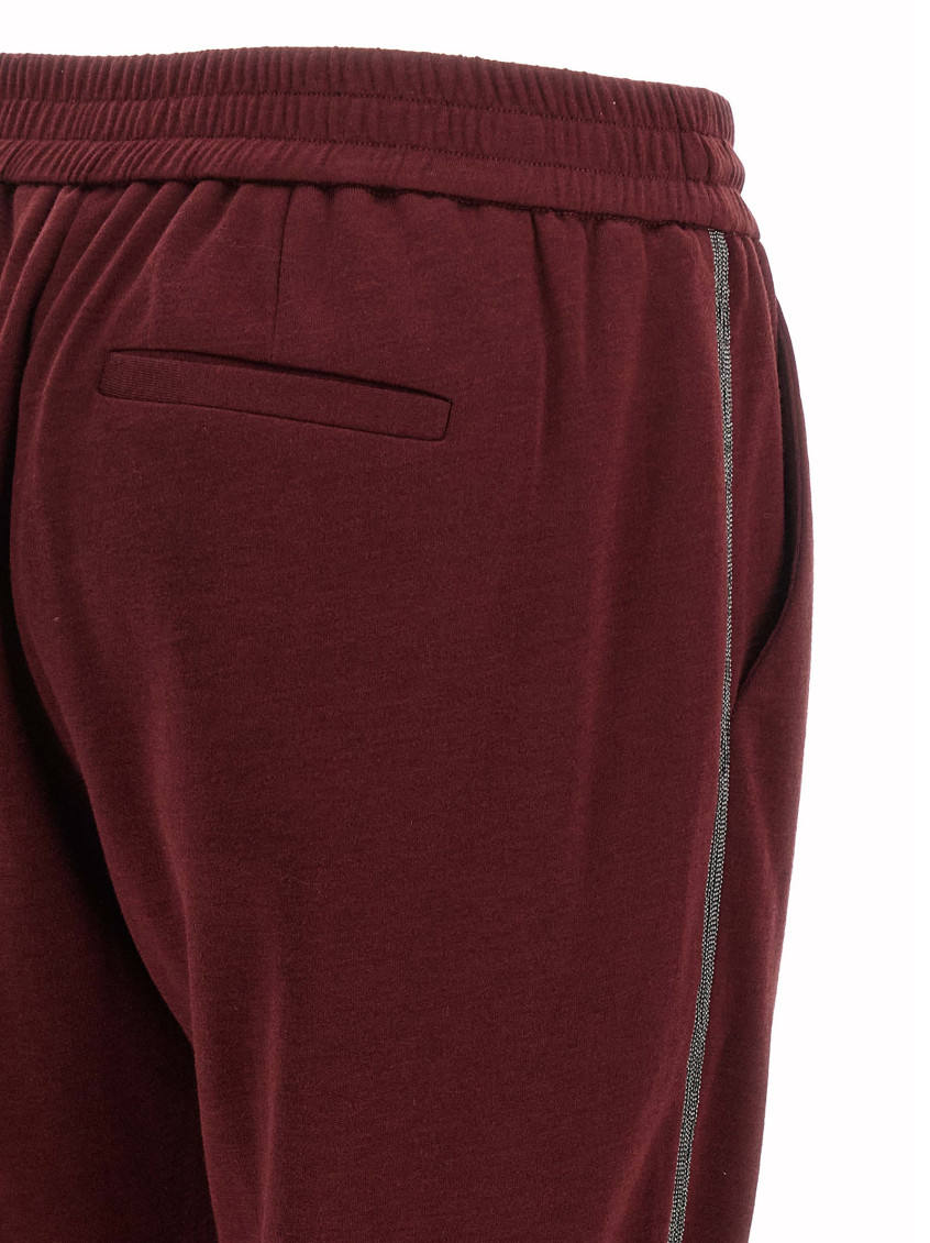 Brunello Cucinelli - monile detail track joggers cotton silk