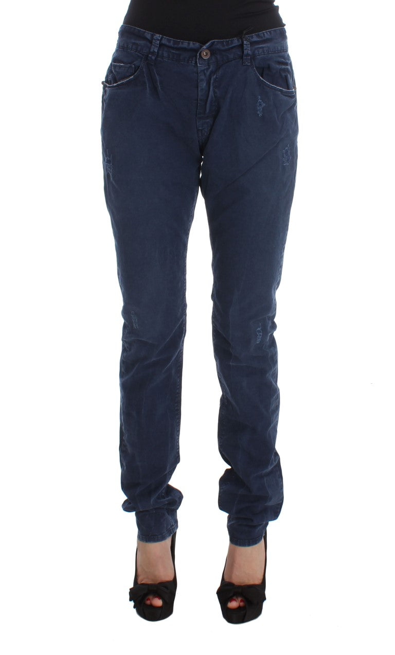 Distressed Denim Jeans — Blue