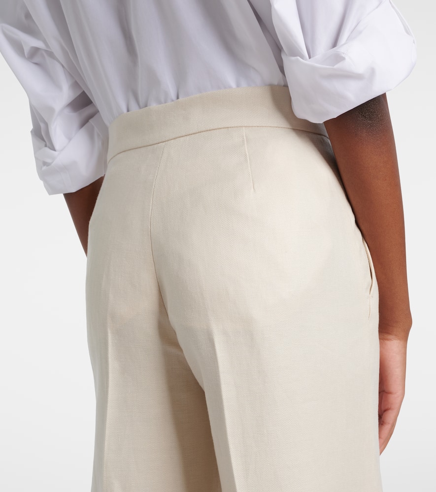 Badesse high-rise linen wide-leg pants