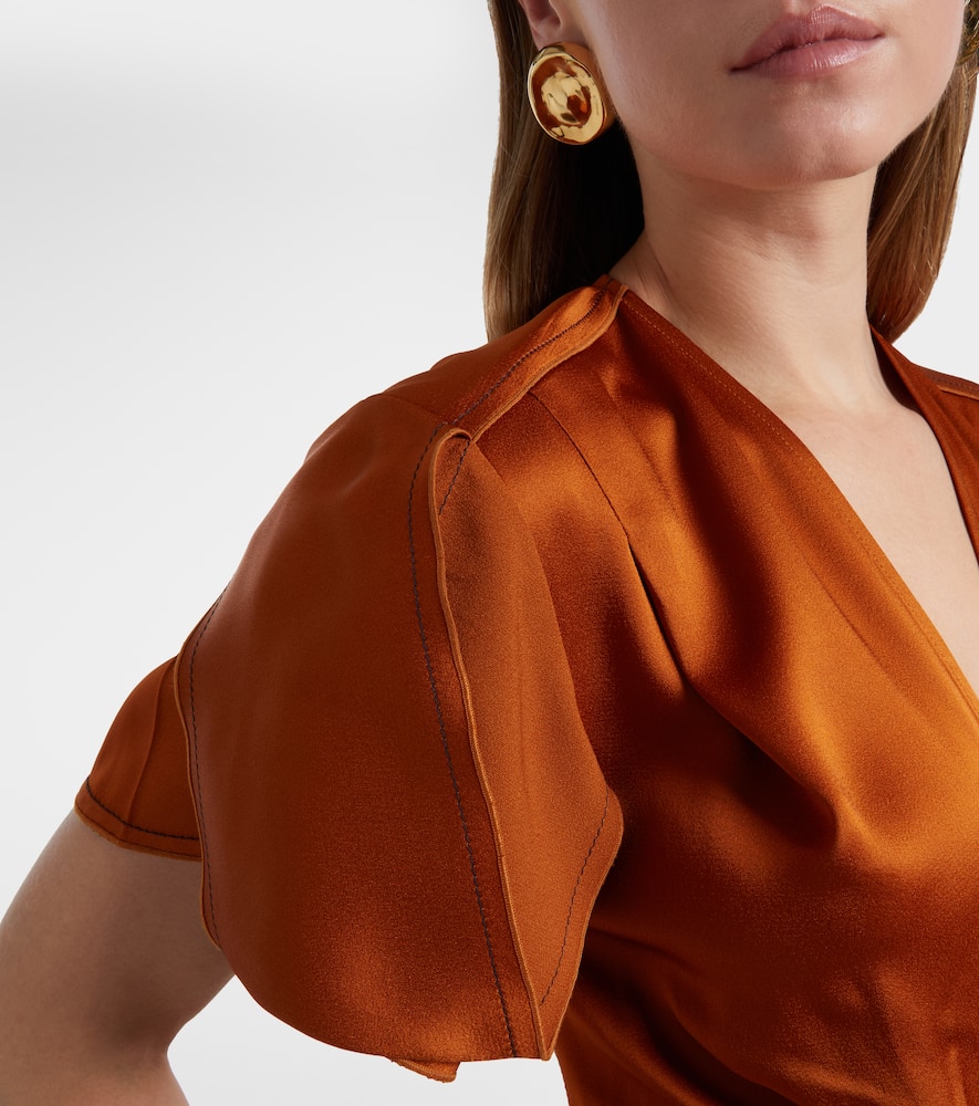 Gathered midi dress