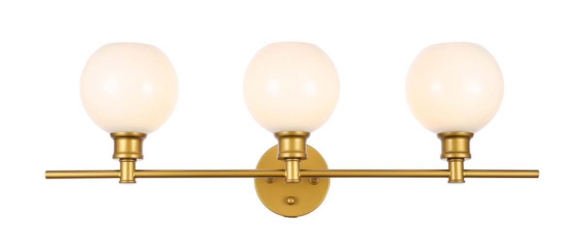 Brass Three Light Wall Sconce from the Collier Collection