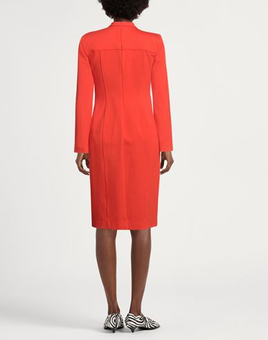 Meimeij Woman Midi dress Rust Size 4 Viscose, Polyamide, Elastane, Acetate