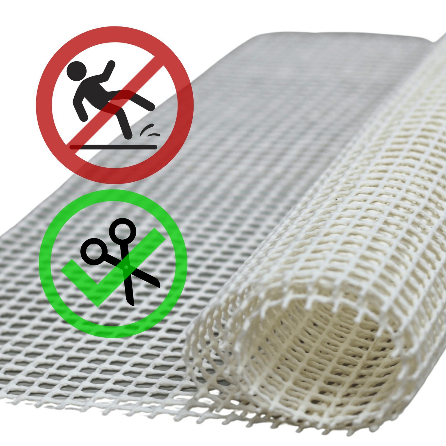 THE RUGS Unisex Non Slip Rug Gripper Underlay Machine Washable Cut to Any in Cream | : x