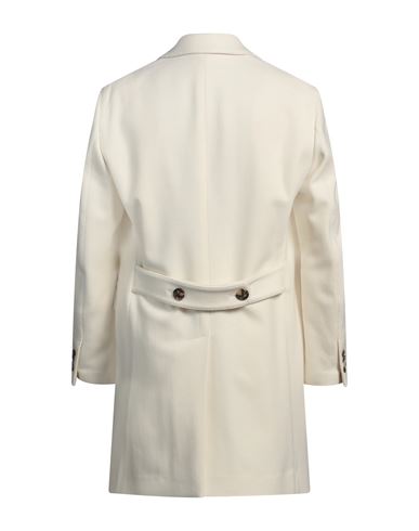 Man Coat White Size 42 Wool, Polyamide