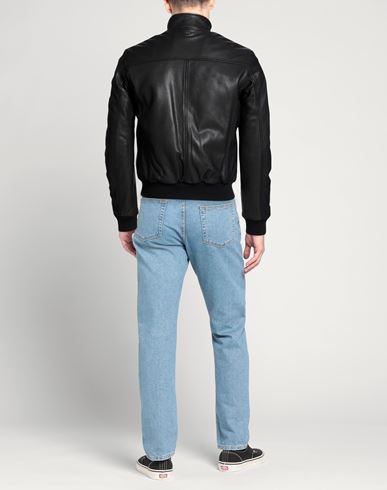 Man Jacket Black Size 36 Leather
