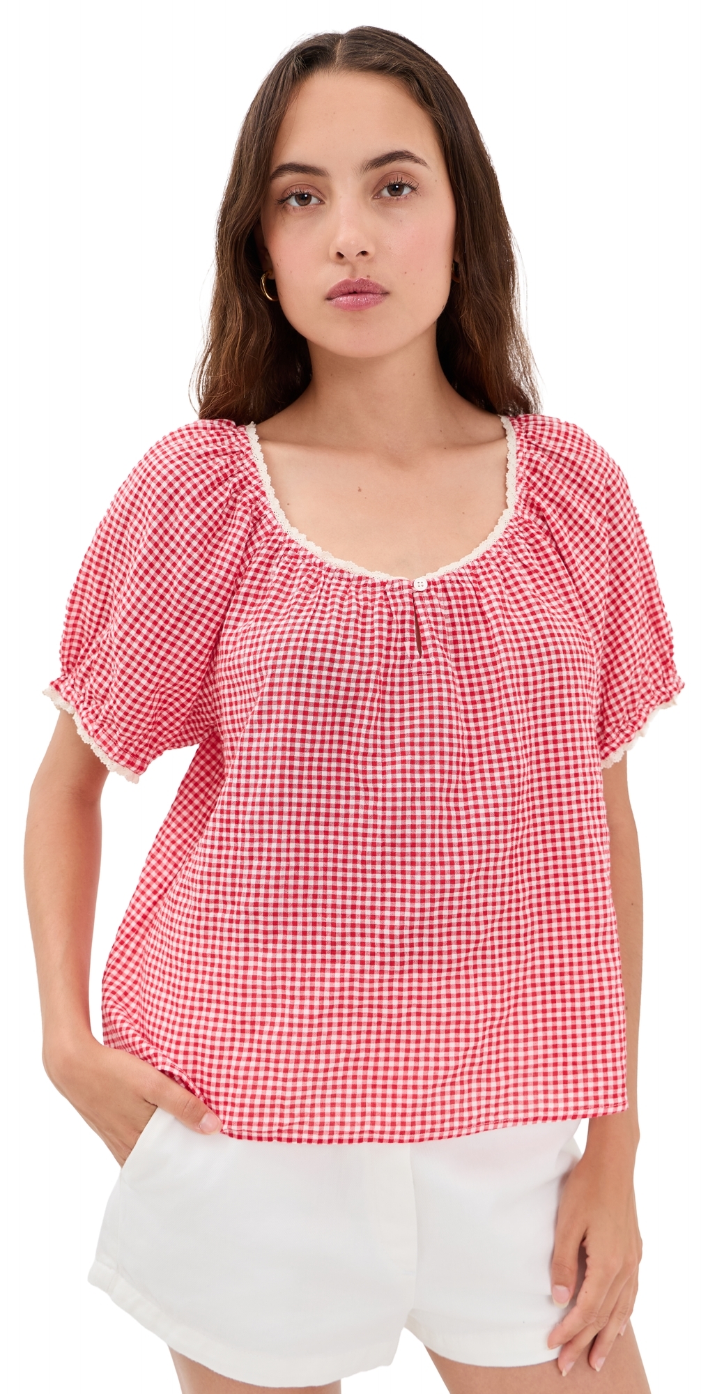 Maisie Top Cherry Red
