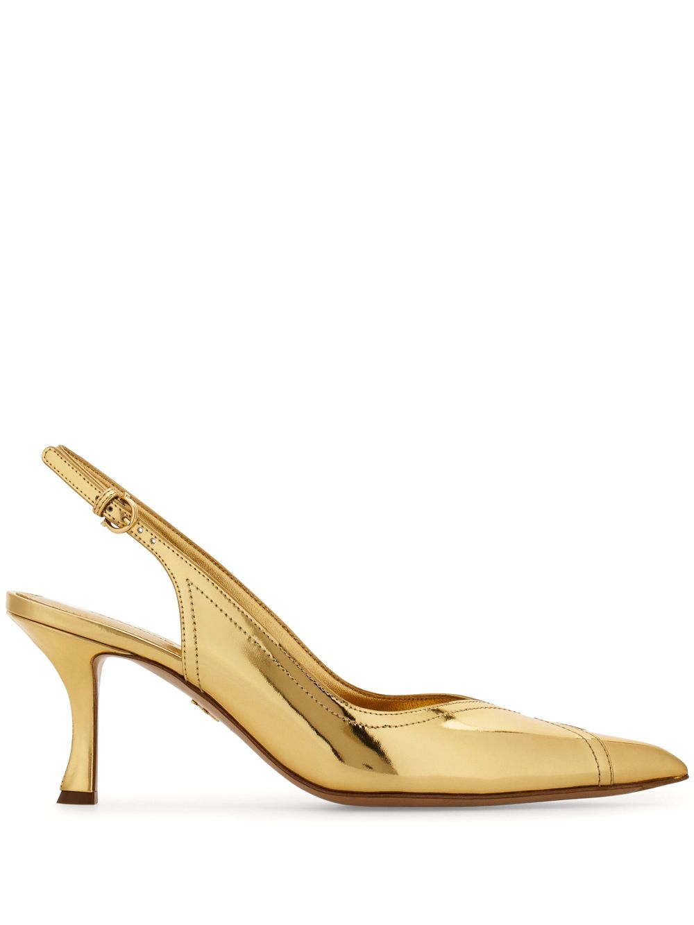70mm metallic-effect pumps - Gold