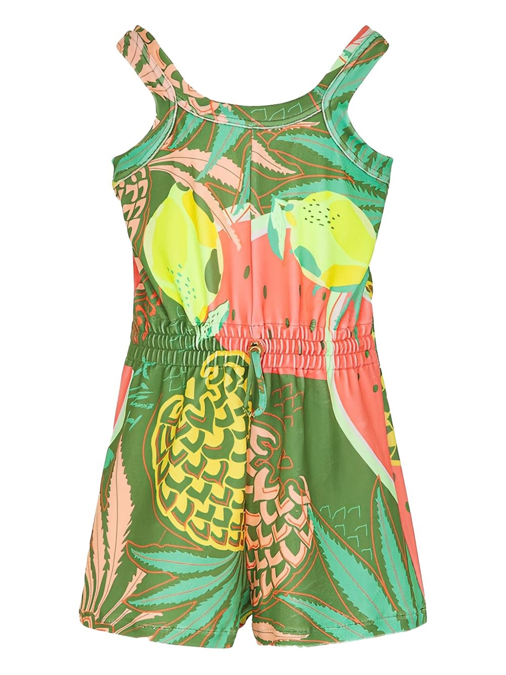 Floral-print playsuit - Green