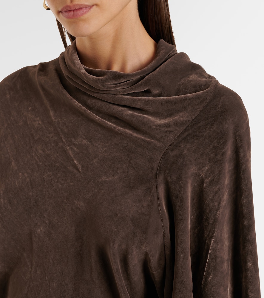 Draped crêpe top