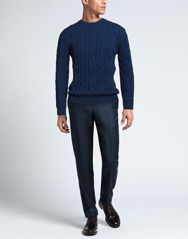 Man Sweater Blue Size S Merino Wool