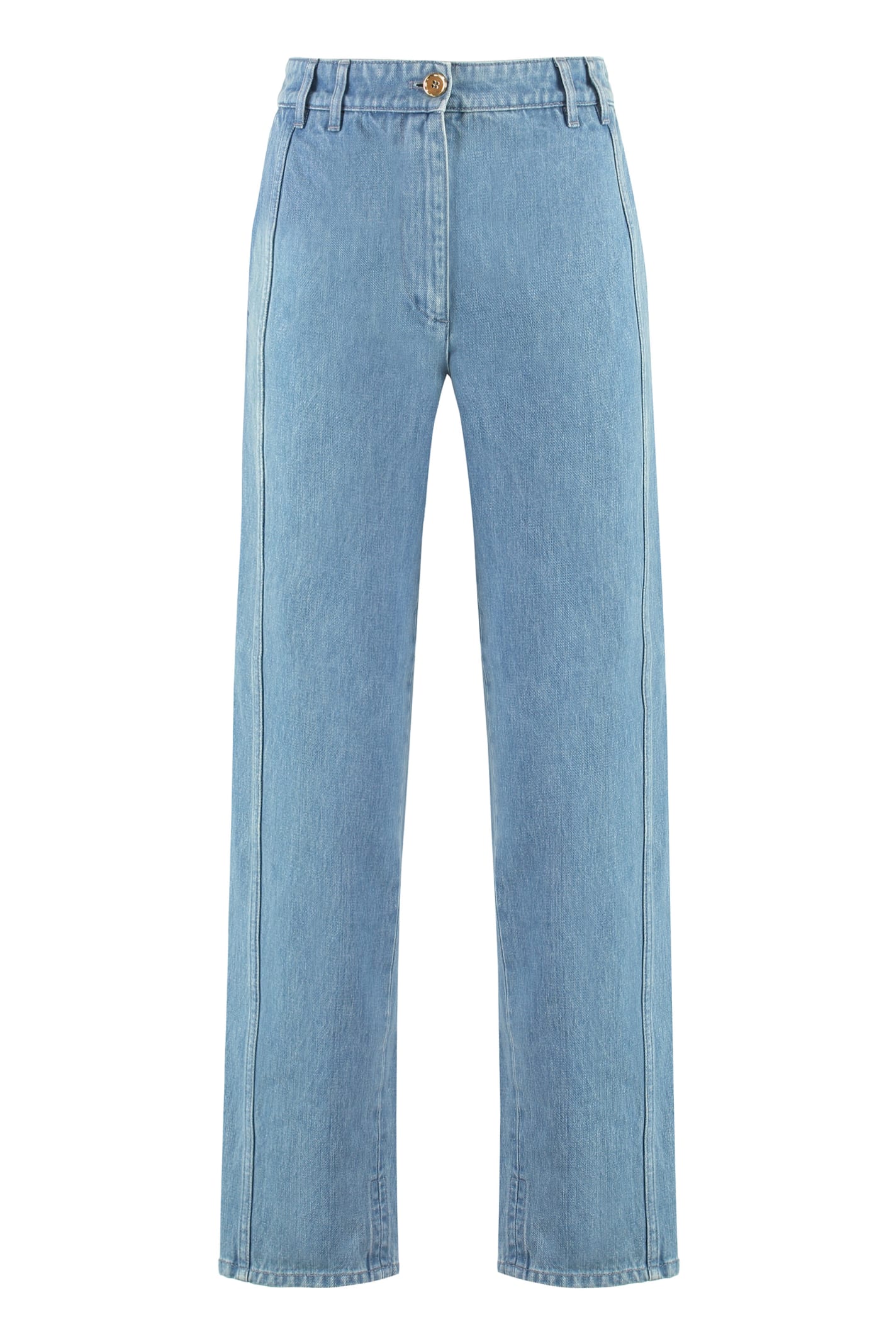 Cargo low-rise tapered jeans - Blue