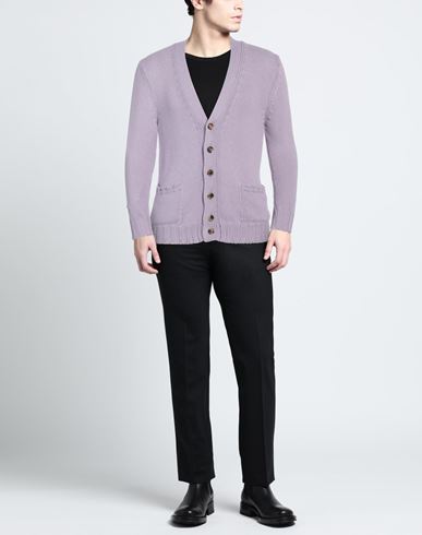 Lardini Man Cardigan Lilac Size 40 Cotton