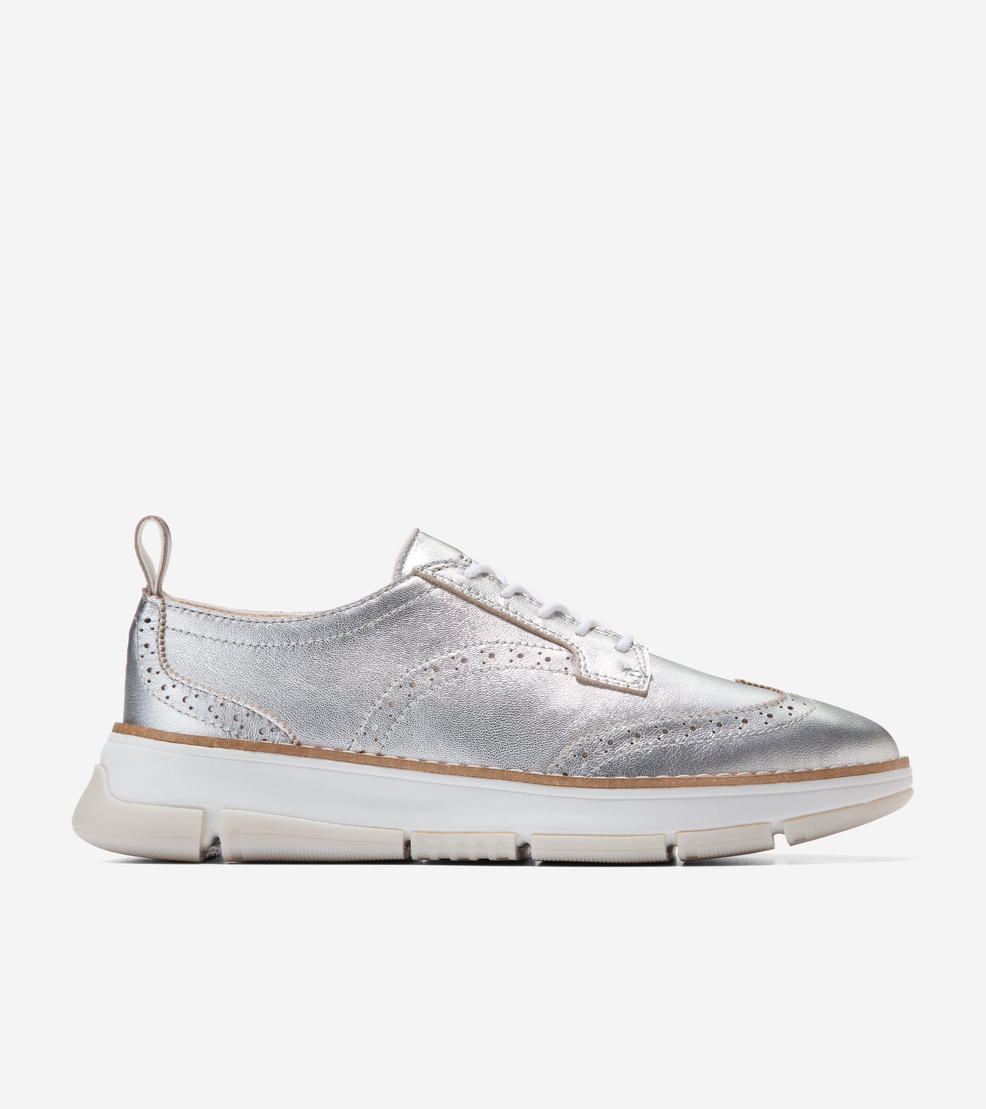 Women's ZERØGRAND Rella Wingtip Oxford Shoes - Silver