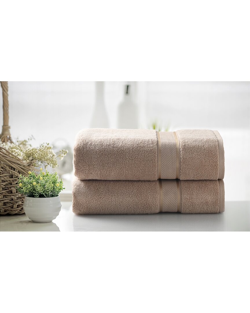 2pc Zero Twist Cotton Plush Bath Sheet Set