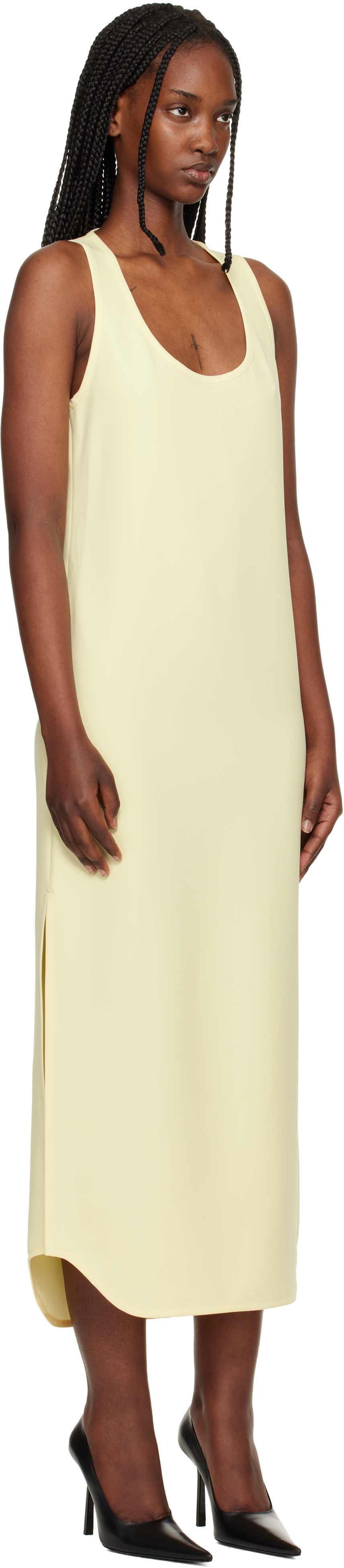 Yellow Matte Tank Maxi Dress
