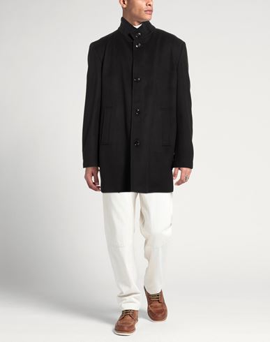 Man Coat Black Size 48 Wool, Polyamide, Cashmere
