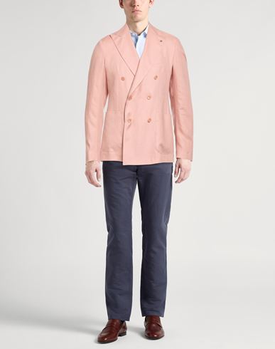 Man Blazer Pink Size 34 Linen