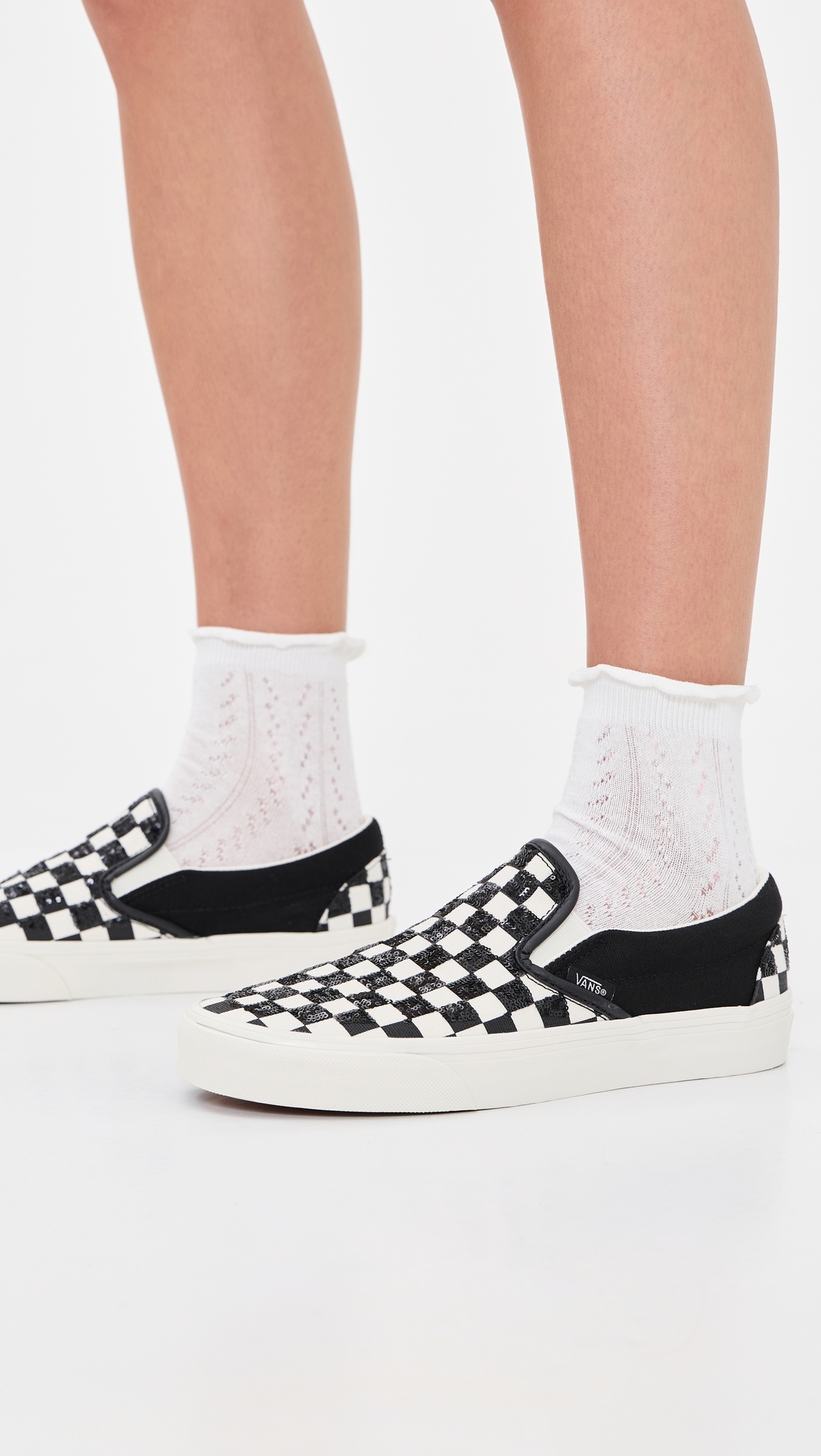 Classic Slip On Sneakers Beaded Checkerboard W