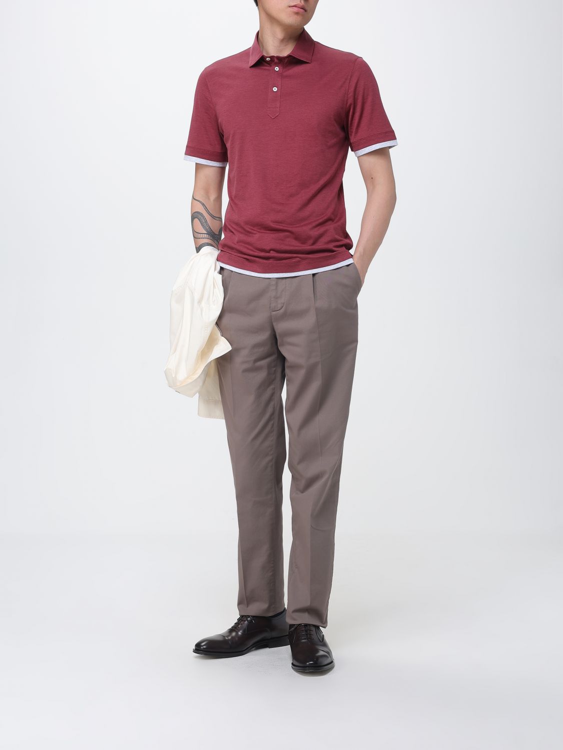 Polo Shirt Men color Red