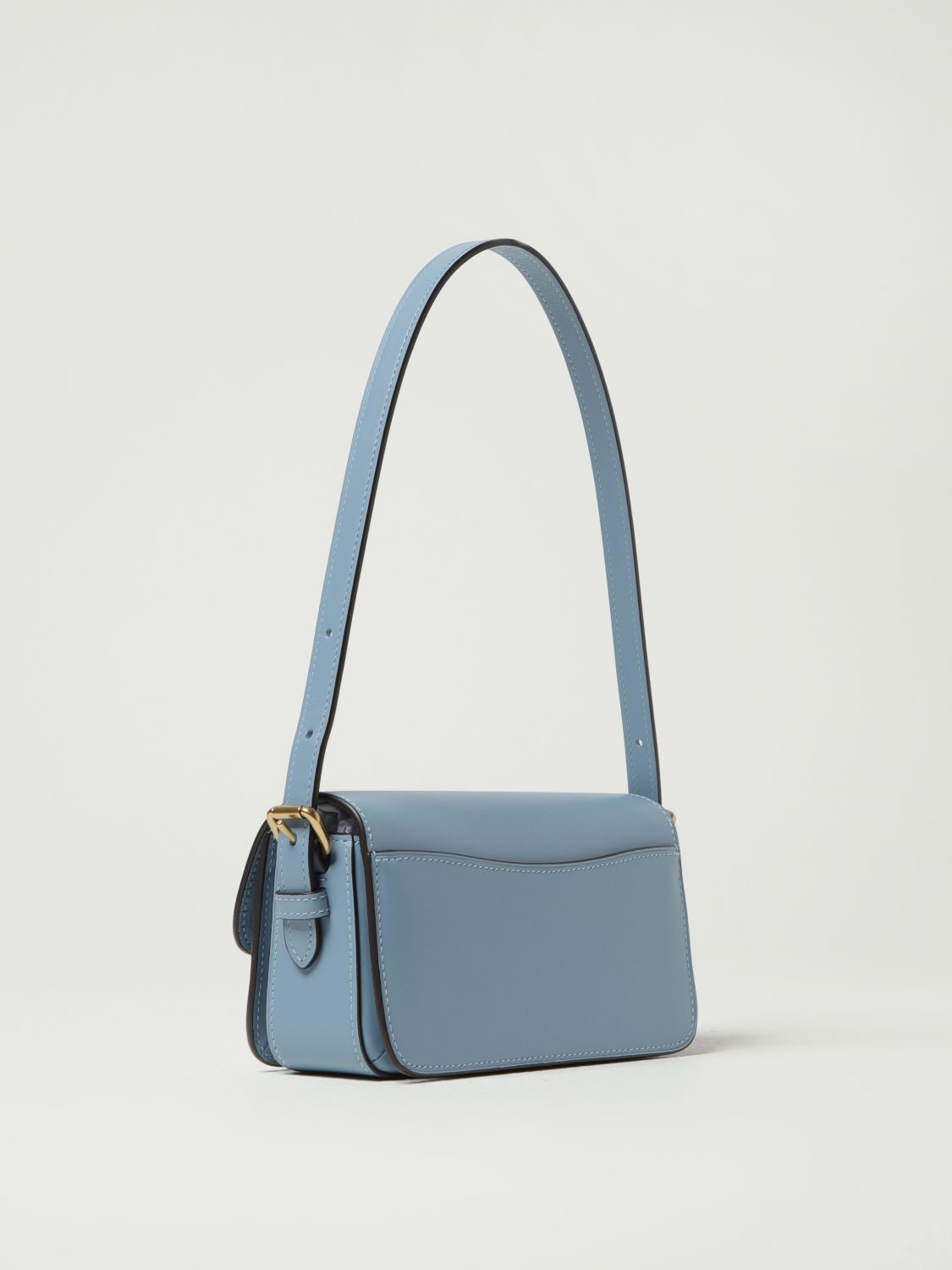 Coach logo-plaque shoulder bag - Black
