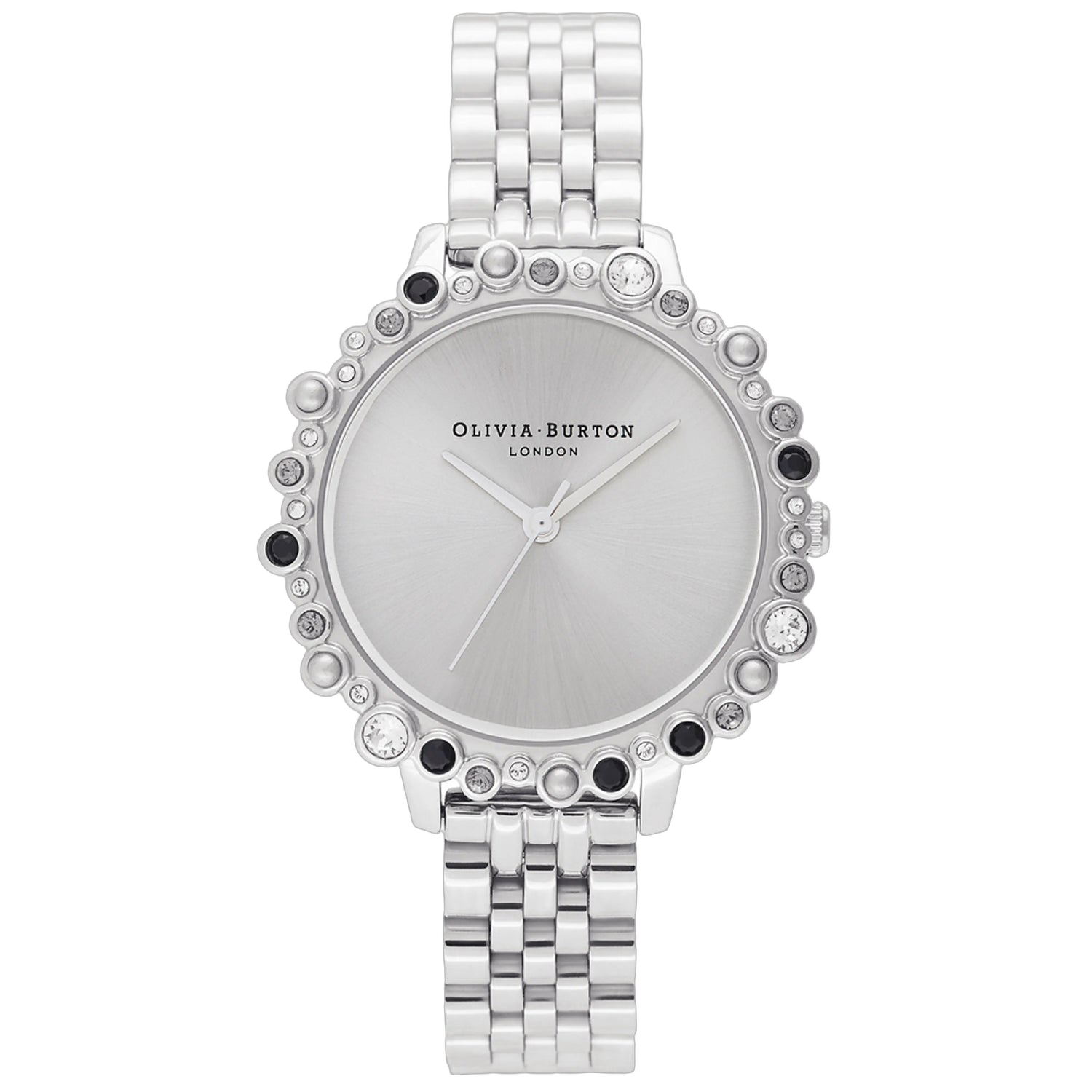 Bejewelled Watch — Silver