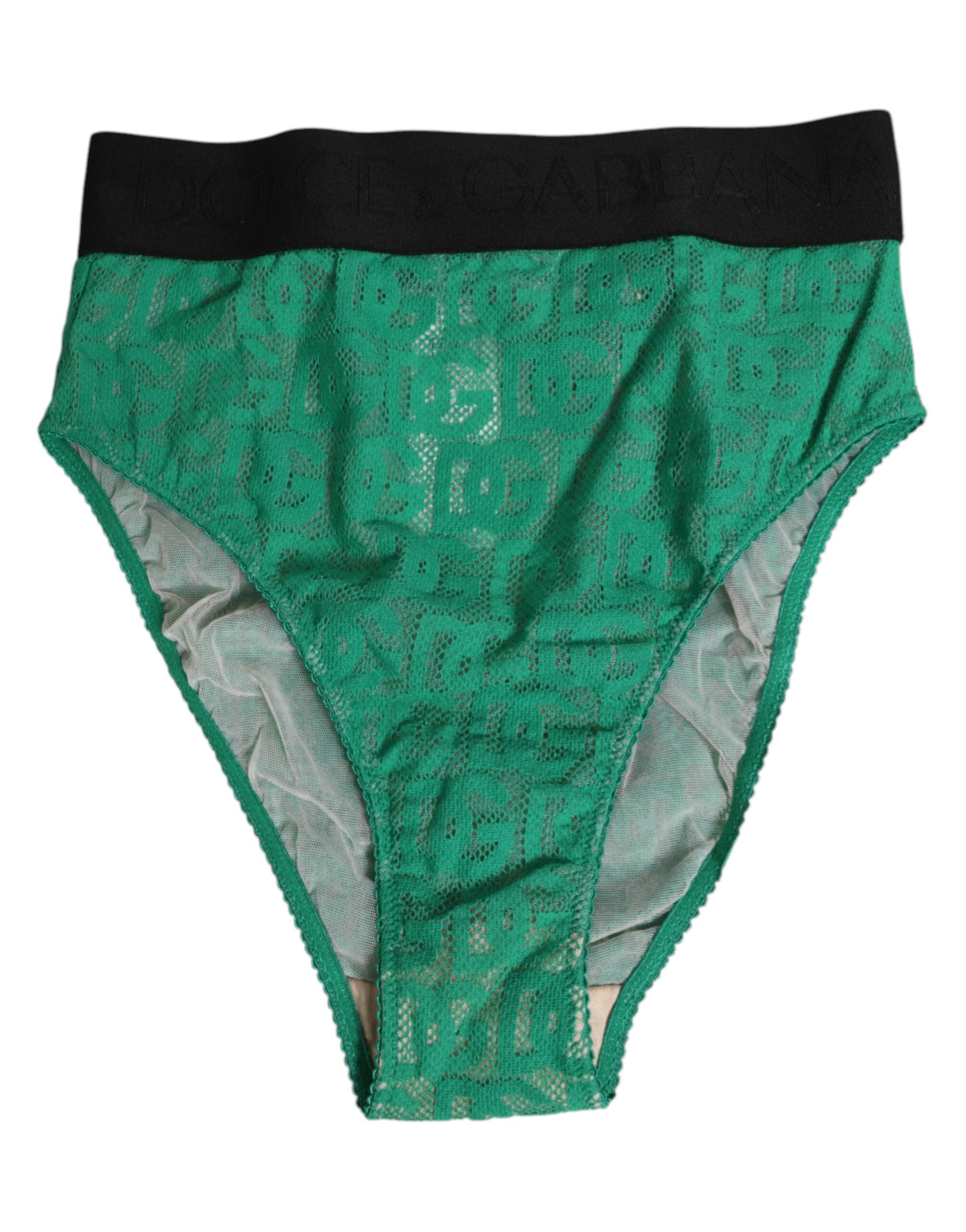 DG Logo Lace High Brief — Green