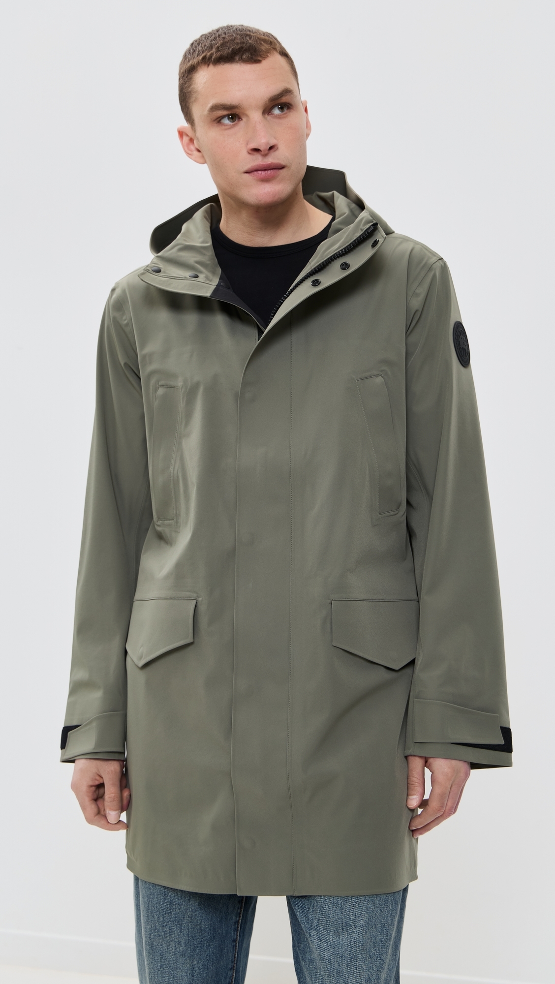 Canada Goose Black Disc Barclay Rain Jacket Smokey Sage