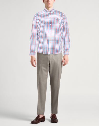 Man Shirt Red Size S Cotton, Elastane