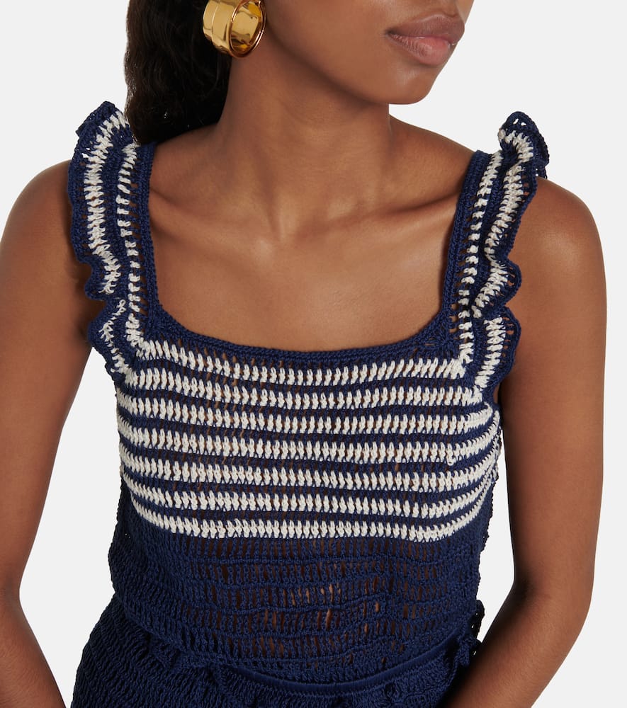 Striped crochet top