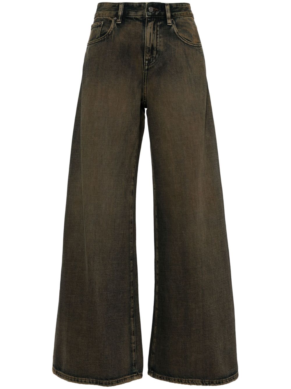Washed wide-leg jeans - Blue