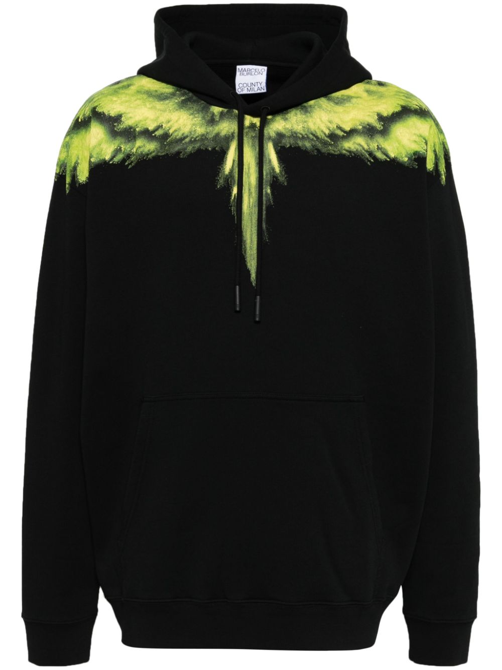 Graphic-print hoodie - Black