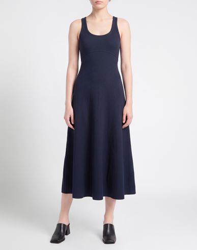 Woman Midi dress Midnight blue Size 2 Cotton, Elastane