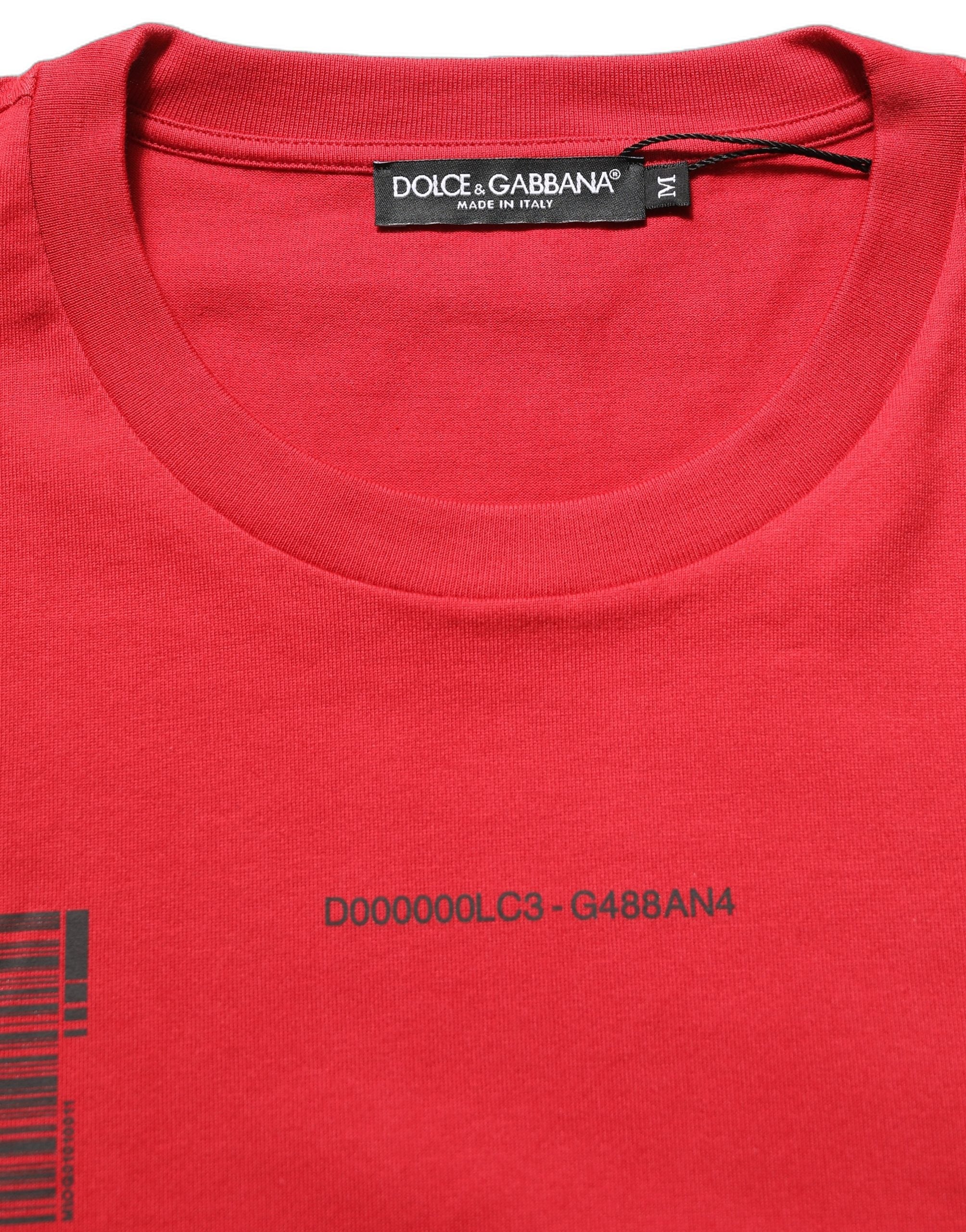 Cotton Graphic Print T-Shirt — Red