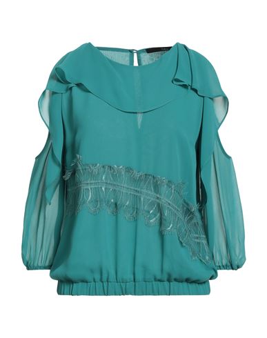 Woman Top Green Size XS Polyester