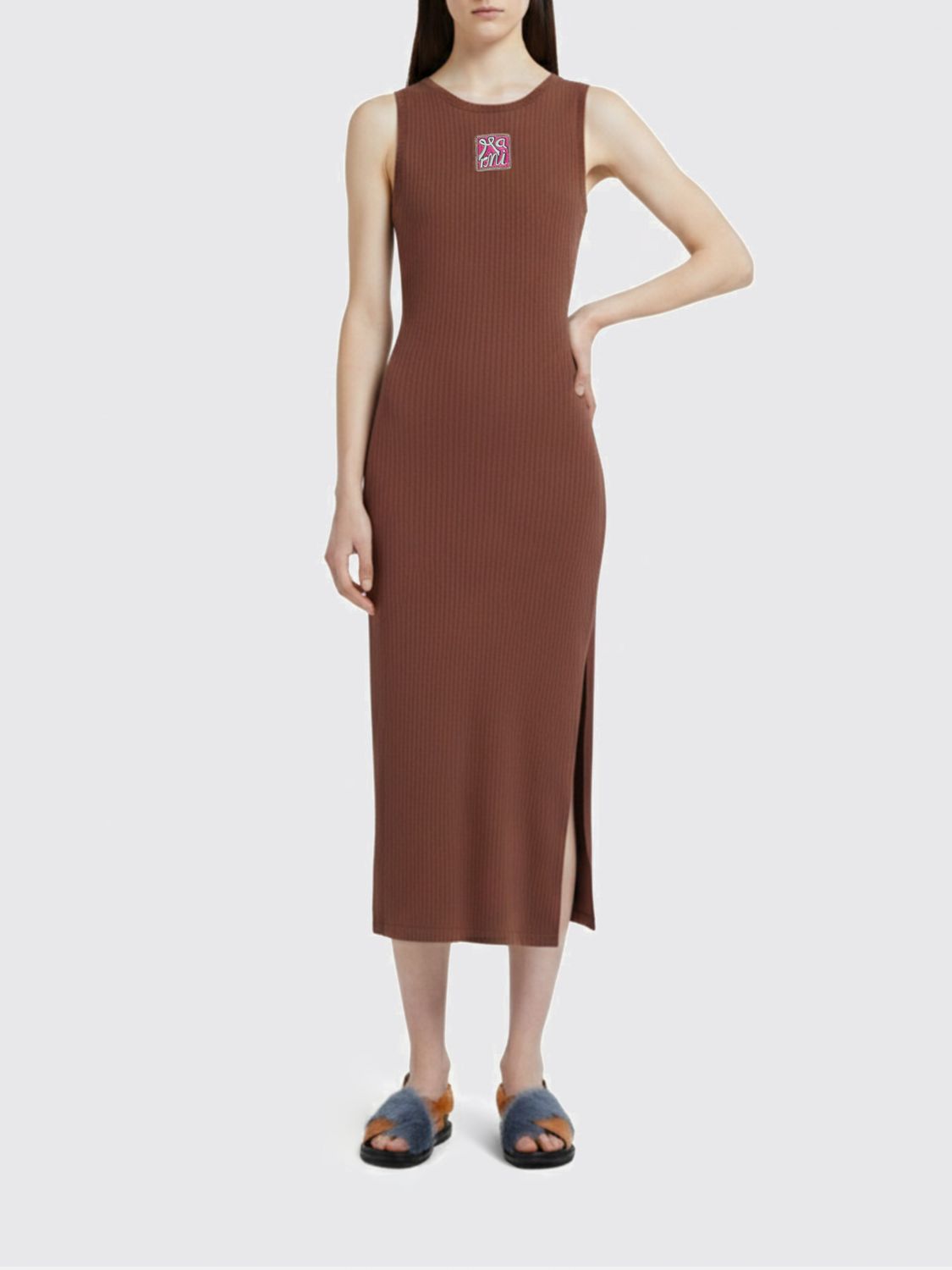 Dress Woman color Tobacco