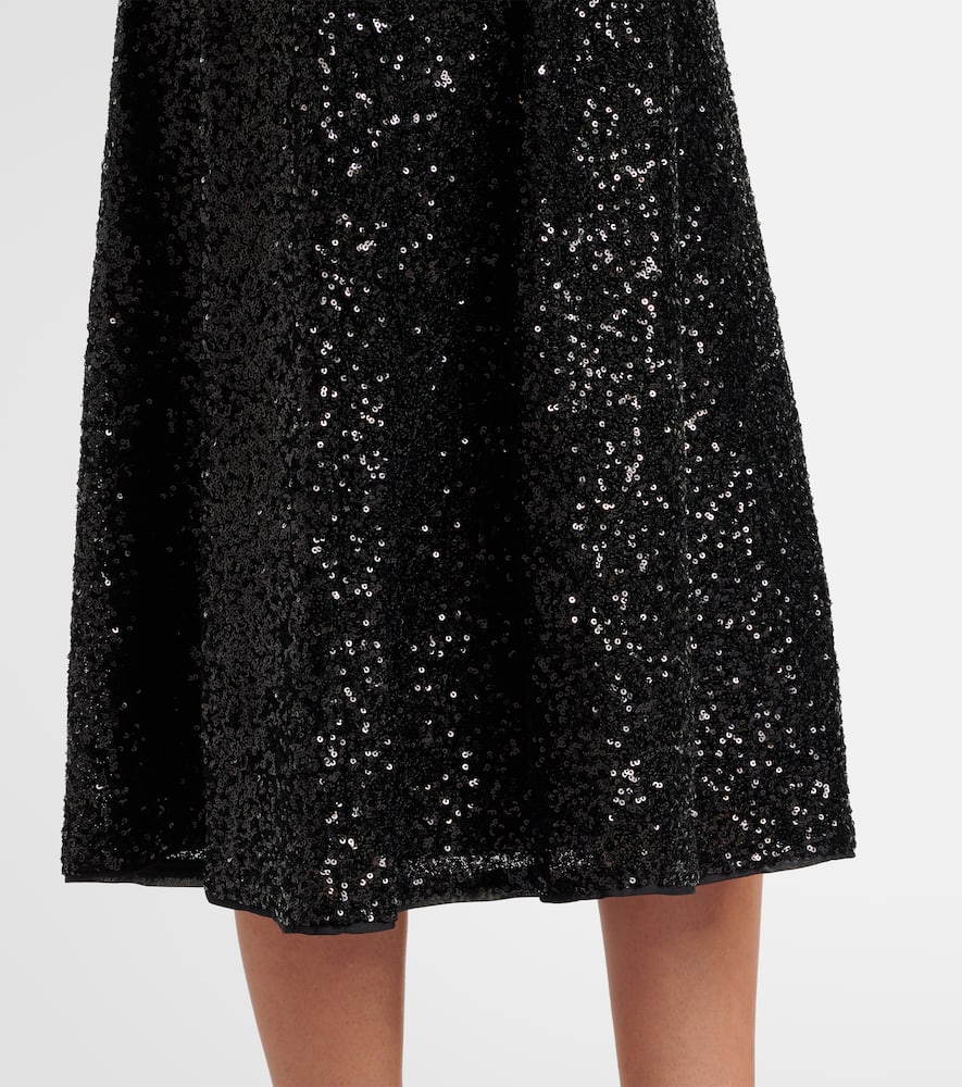 Araminta sequined high-rise midi skirt