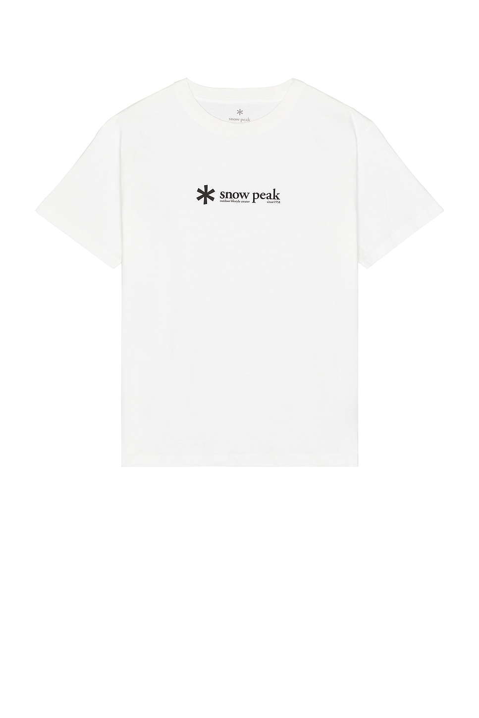 Snow Peak Soft Cotton Logo Short Sleeve T-Shirt in White - White.  S also in