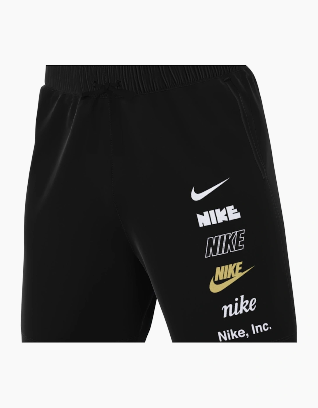 Men's Nike Mens Shorts Summer Terry Sportswear Club plus Swoosh Relaxed Fit Half Pants - Black